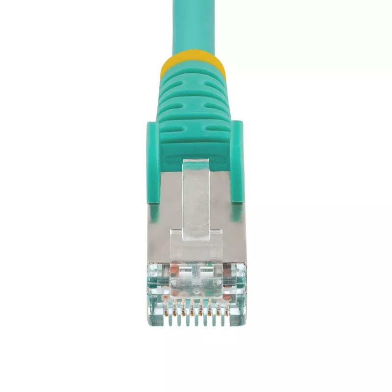 StarTech.com 10m CAT6a Ethernet-Kabel - Aqua - Low Smoke Zero Halogen (LSZH) - 10GbE 500MHz 100W PoE++ Snagless RJ-45 mit Zugentlastung S/FTP Netzwerk-Patchkabel