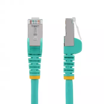 StarTech.com 2m CAT6a Ethernet-Kabel - Aqua - LSZH - 10GbE 500MHz 100W PoE++ rastnasenfreier RJ-45 mit Zugentlastung S/FTP Netzwerk-Patchkabel
