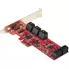 StarTech.com SATA PCIe Karte - 10-Port PCIe SATA Erweiterungskarte - 6 Gbit/s - Low-/Full-Profile - Gestapelte SATA-Anschlüsse - ASM1062 Non-RAID - PCI Express zu SATA Konverter/Adapter