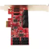 StarTech.com SATA PCIe Karte - 10-Port PCIe SATA Erweiterungskarte - 6 Gbit/s - Low-/Full-Profile - Gestapelte SATA-Anschlüsse - ASM1062 Non-RAID - PCI Express zu SATA Konverter/Adapter