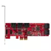 StarTech.com SATA PCIe Karte - 10-Port PCIe SATA Erweiterungskarte - 6 Gbit/s - Low-/Full-Profile - Gestapelte SATA-Anschlüsse - ASM1062 Non-RAID - PCI Express zu SATA Konverter/Adapter