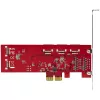 StarTech.com SATA PCIe Karte - 10-Port PCIe SATA Erweiterungskarte - 6 Gbit/s - Low-/Full-Profile - Gestapelte SATA-Anschlüsse - ASM1062 Non-RAID - PCI Express zu SATA Konverter/Adapter