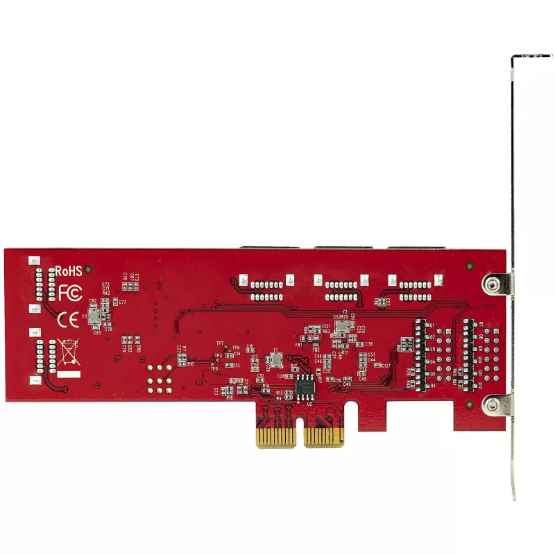 StarTech.com SATA PCIe Karte - 10-Port PCIe SATA Erweiterungskarte - 6 Gbit/s - Low-/Full-Profile - Gestapelte SATA-Anschlüsse - ASM1062 Non-RAID - PCI Express zu SATA Konverter/Adapter