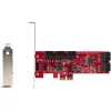 StarTech.com SATA PCIe Karte - 10-Port PCIe SATA Erweiterungskarte - 6 Gbit/s - Low-/Full-Profile - Gestapelte SATA-Anschlüsse - ASM1062 Non-RAID - PCI Express zu SATA Konverter/Adapter