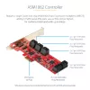 StarTech.com SATA PCIe Karte - 10-Port PCIe SATA Erweiterungskarte - 6 Gbit/s - Low-/Full-Profile - Gestapelte SATA-Anschlüsse - ASM1062 Non-RAID - PCI Express zu SATA Konverter/Adapter