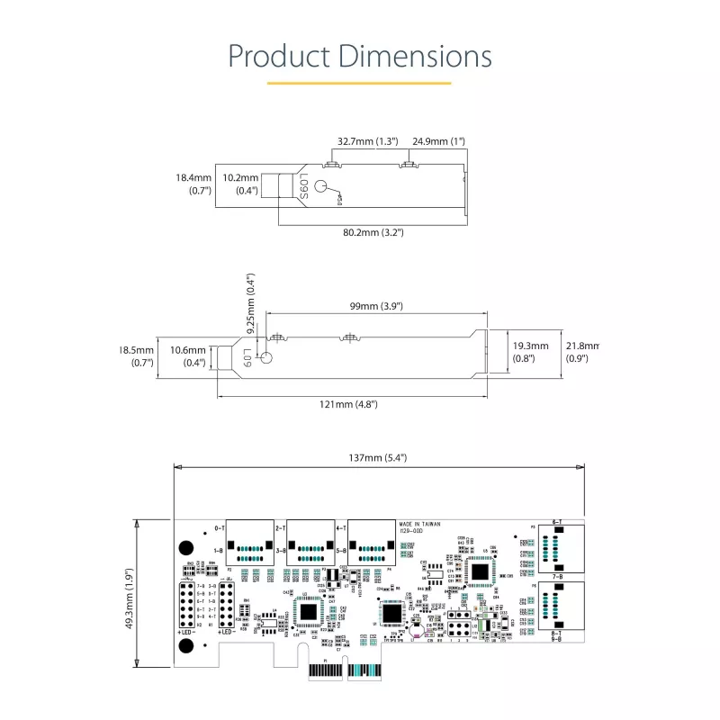 StarTech.com SATA PCIe Karte - 10-Port PCIe SATA Erweiterungskarte - 6 Gbit/s - Low-/Full-Profile - Gestapelte SATA-Anschlüsse - ASM1062 Non-RAID - PCI Express zu SATA Konverter/Adapter