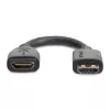 StarTech.com 6 Zoll (15 cm) HDMI Portsaver-Kabel – 4K 60 Hz High Speed HDMI 2.0 Verlängerungskabel mit Ethernet – Kurzes HDMI-Verlängerungskabel – HDMI-Stecker-auf-Buchse-Verlängerungsadapterkabel