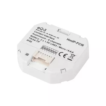 Lichtschalter Homematic IP HmIP-FCI6, weiß, Tastensteuerung, Batterie (AAA), IP20, 48,5×15×53 mm