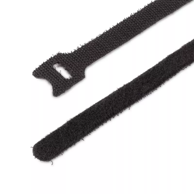StarTech.com 6in Klett-Kabelbinder – 50er-Pack – Schwarz – Wiederverwendbare Kabelbänder – Verstellbar und flexibel – Kabelorganisator-Binder/Wickel für Kabelmanagement – Drahtschlaufenbinder