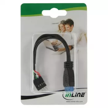InLine USB 3.0 auf 2.0 Adapter intern USB 3.0 / 2x USB 2.0 Pin-Header, 0,15 m