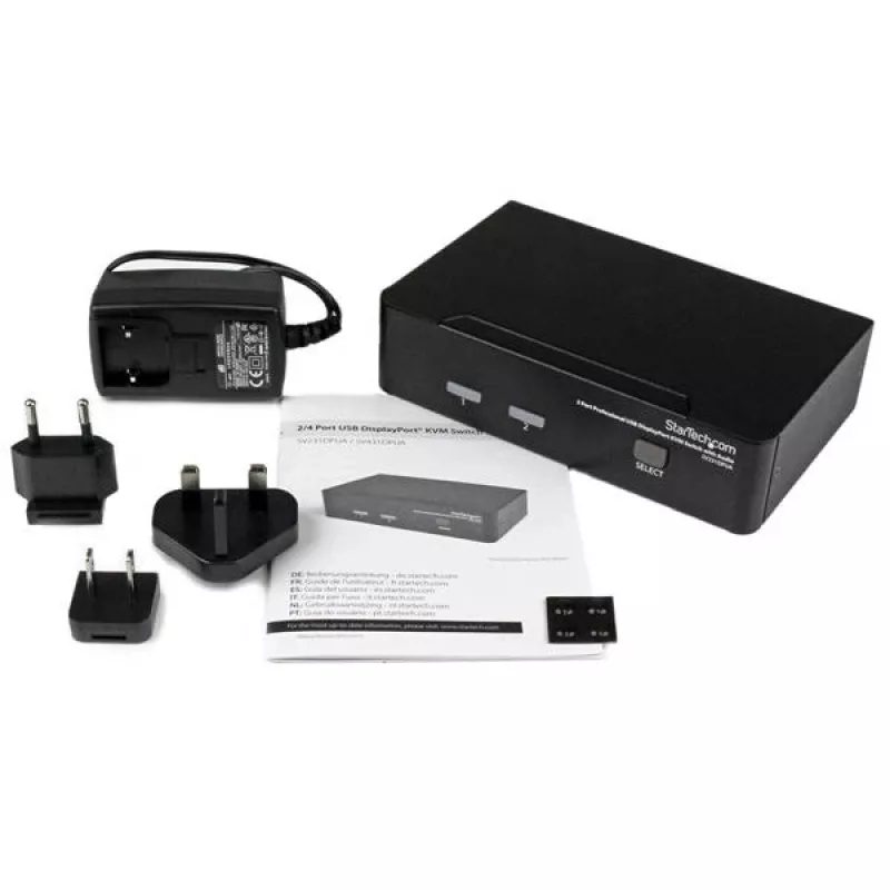 StarTech.com 2-Port professioneller USB DisplayPort KVM-Switch mit Audio