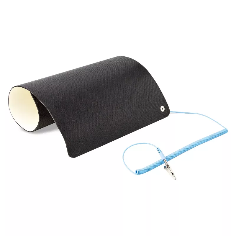 StarTech.com Antistatikmatte, ESD-Matte für Elektronikreparatur, antistatische Tisch-/Schreibtischmatte mit abnehmbarem Erdungskabel, ANSI/ESD S 4.1, flexible thermoplastische Arbeitsunterlage/Matte, 28x46cm (11x18 Zoll)