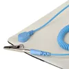 StarTech.com Antistatikmatte, ESD-Matte für Elektronikreparatur, antistatische Tisch-/Schreibtischmatte mit abnehmbarem Erdungskabel, ANSI/ESD S 4.1, flexible thermoplastische Arbeitsunterlage/Matte, 60 x 120 cm