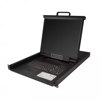 StarTech.com 8-Port Rackmount KVM-Konsole mit 1,8-m-Kabeln – Integrierter KVM-Switch mit 19-Zoll-LCD-Monitor – Voll ausgestattete 1-HE-LCD-KVM-Schublade – OSD-KVM – Langlebig, 50.000 Stunden MTBF – USB + VGA-Unterstützung
