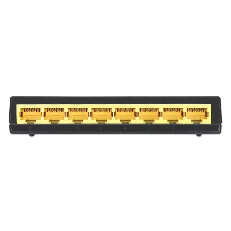 Intellinet 8-Port Gigabit Ethernet Switch, Desktop-Größe, Kunststoff, IEEE 802.3az (Energy Efficient Ethernet), Schwarz