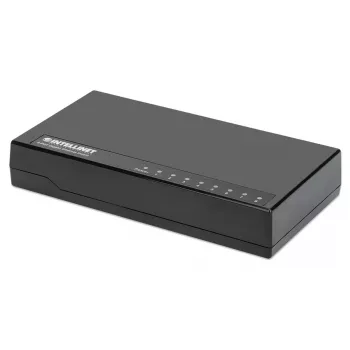 Intellinet 8-Port Gigabit Ethernet Switch, Desktop-Größe, Kunststoff, IEEE 802.3az (Energy Efficient Ethernet), Schwarz