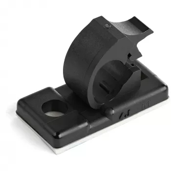StarTech.com 100 selbstklebende Kabelmanagement-Clips Schwarz – Netzwerk-/Ethernet-/Schreibtisch-/Computer-Kabelorganisator – Klebende Kabel-/Draht-Halter – Nylon-Selbstklebeclip UL/94V-2 brandgeprüft