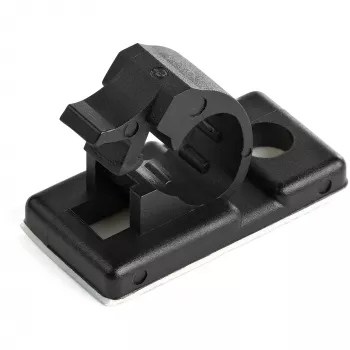 StarTech.com 100 selbstklebende Kabelmanagement-Clips Schwarz – Netzwerk-/Ethernet-/Schreibtisch-/Computer-Kabelorganisator – Klebende Kabel-/Draht-Halter – Nylon-Selbstklebeclip UL/94V-2 brandgeprüft