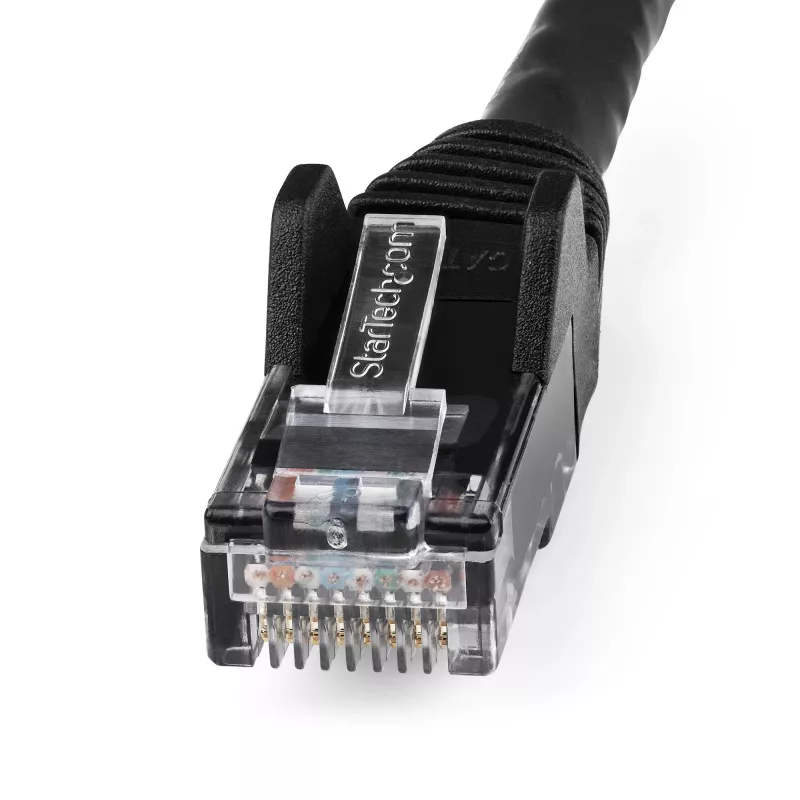 StarTech.com 5m CAT6 Ethernet-Kabel - LSZH (Low Smoke Zero Halogen) - 10 Gigabit 250Mhz 100W PoE RJ45 10GbE UTP Netzwerk-Patchkabel mit Zugentlastung und Knickschutz - Schwarz, CAT 6, ETL verifiziert, 24AWG