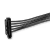 StarTech.com 4x SATA-Stromsplitter-Adapterkabel, SATA 15-polig, 4 x SATA, 0,4 m, Stecker, Buchse, Schwarz