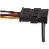 StarTech.com 4x SATA-Stromsplitter-Adapterkabel, SATA 15-polig, 4 x SATA, 0,4 m, Stecker, Buchse, Schwarz