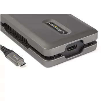 StarTech.com USB-C-Multiport-Adapter – USB-C auf 4K 60 Hz HDMI 2.0 – 2-Port-10-Gbit/s-USB-Hub – 100 W Power Delivery Pass-Through – GbE – SD/MicroSD – USB-Typ-C-Mini-Dock – 25 cm Kabel