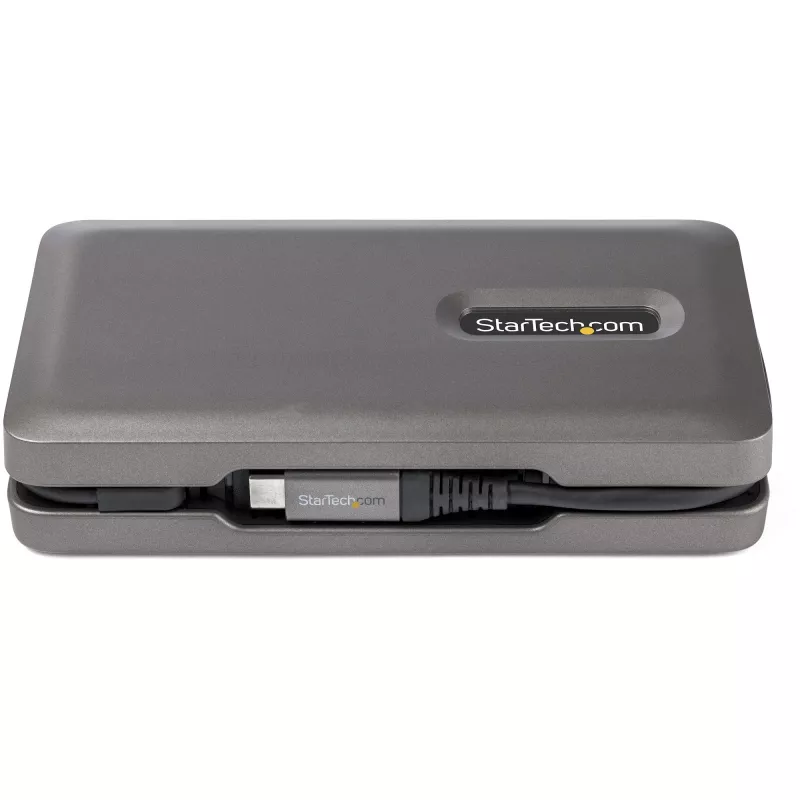 StarTech.com USB-C-Multiport-Adapter – USB-C auf 4K 60 Hz HDMI 2.0 – 2-Port-10-Gbit/s-USB-Hub – 100 W Power Delivery Pass-Through – GbE – SD/MicroSD – USB-Typ-C-Mini-Dock – 25 cm Kabel