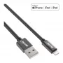 InLine Lightning USB-Kabel, für iPad, iPhone, iPod, schwarz/alu, 1m MFi-zertifiziert