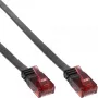 InLine Flaches Ultra-schlank-Patchkabel U/UTP Cat.6 Gigabit-fähig schwarz 3m