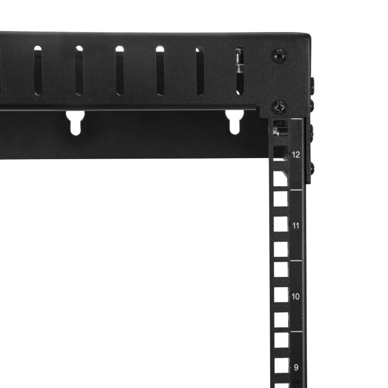 StarTech.com 12U 19 Zoll Wandmontage Netzwerkschrank - Einstellbare Tiefe 12-20 Zoll 2-Pfosten Open-Frame Serverraum-Rack für AV/Daten/IT-Kommunikation/Computerausrüstung/Switch mit Käfigmuttern & Schrauben