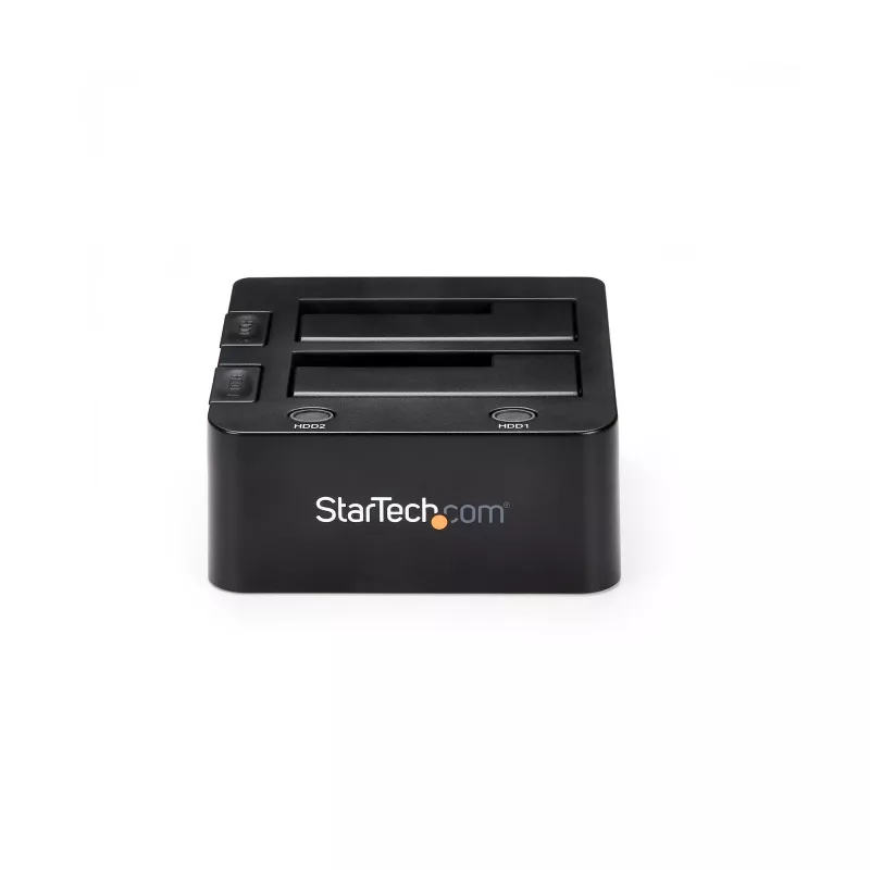 StarTech.com Dual-Bay USB 3.0 auf SATA Festplatten-Dockingstation, USB-Festplattendock, externes 2,5/3,5 Zoll SATA I/II/III SSD/HDD Dockingstation, Hot-Swap-Festplattenschacht, Top-Loading