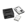 StarTech.com Dual-Bay USB 3.0 auf SATA Festplatten-Dockingstation, USB-Festplattendock, externes 2,5/3,5 Zoll SATA I/II/III SSD/HDD Dockingstation, Hot-Swap-Festplattenschacht, Top-Loading