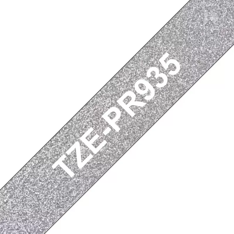 Brother TZE-PR935 Beschriftungsband Weiß auf Silber