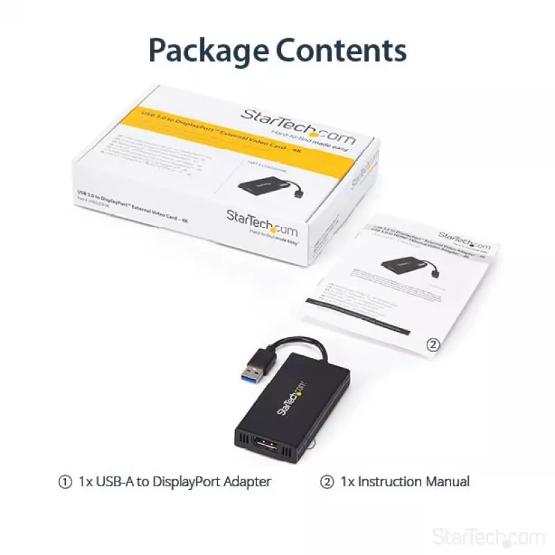 StarTech.com USB 3.0 zu DisplayPort Adapter - DisplayLink zertifiziert - 4K 30Hz