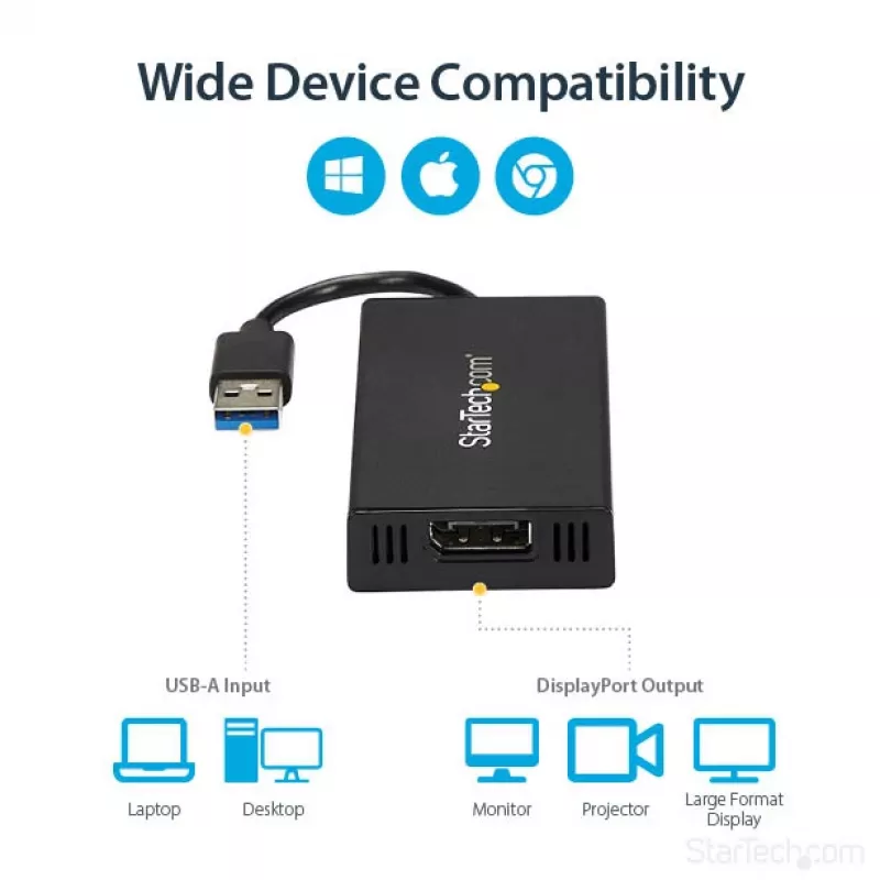 StarTech.com USB 3.0 zu DisplayPort Adapter - DisplayLink zertifiziert - 4K 30Hz