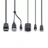 StarTech.com 2-Port Hybrid USB-C DisplayPort Kabel KVM Switch, 4K 60Hz, Kompakter KVM-Switch mit integrierten 1,8 m USB-A/DisplayPort/Audio und 1,2 m USB-C Hostkabeln, busgespeist – Fernbedienungstaster/Hotkey-Umschaltung