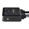 StarTech.com 2-Port USB-C Kabel KVM-Switch, 4K 60Hz DisplayPort Ausgang, Kompakter KVM mit integrierten 1,2m USB Typ-C/Audio Kabeln, Busbetrieben - Fernbedienungstaste/Hotkey-Umschaltung