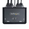 StarTech.com 2-Port USB-C Kabel KVM-Switch, 4K 60Hz DisplayPort Ausgang, Kompakter KVM mit integrierten 1,2m USB Typ-C/Audio Kabeln, Busbetrieben - Fernbedienungstaste/Hotkey-Umschaltung