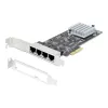 StarTech.com 4-Port 2,5-Gbit/s NBASE-T PCIe-Netzwerkkarte, Intel I225-V, Quad-Port-Computernetzwerkkarte, Multi-Gigabit-NIC, PCI Express Server-LAN-Karte, Desktop-Ethernet-Schnittstelle