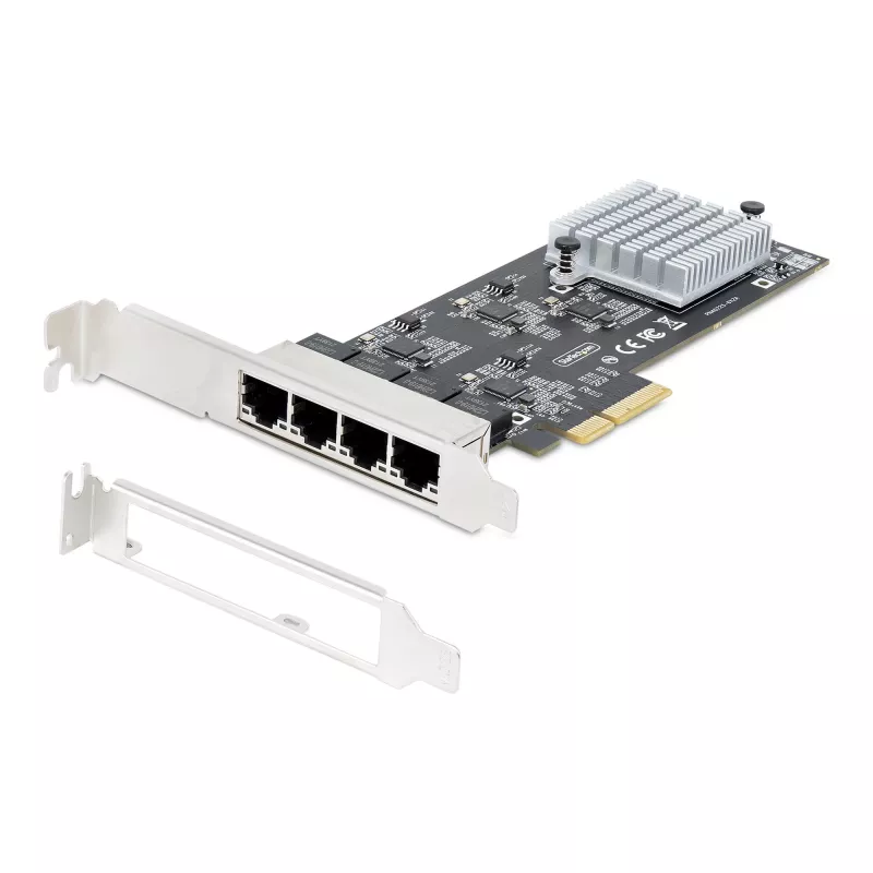 StarTech.com 4-Port 2,5-Gbit/s NBASE-T PCIe-Netzwerkkarte, Intel I225-V, Quad-Port-Computernetzwerkkarte, Multi-Gigabit-NIC, PCI Express Server-LAN-Karte, Desktop-Ethernet-Schnittstelle