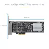 StarTech.com 4-Port 2,5-Gbit/s NBASE-T PCIe-Netzwerkkarte, Intel I225-V, Quad-Port-Computernetzwerkkarte, Multi-Gigabit-NIC, PCI Express Server-LAN-Karte, Desktop-Ethernet-Schnittstelle