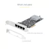 StarTech.com 4-Port 2,5-Gbit/s NBASE-T PCIe-Netzwerkkarte, Intel I225-V, Quad-Port-Computernetzwerkkarte, Multi-Gigabit-NIC, PCI Express Server-LAN-Karte, Desktop-Ethernet-Schnittstelle