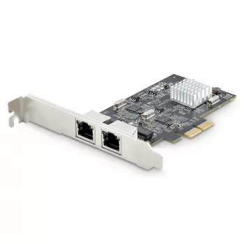 StarTech.com 2-Port 2.5Gbps NBASE-T PCIe Netzwerkkarte, Intel I225-V, Dual-Port Computer Netzwerkkarte, Multi-Gigabit NIC, PCI Express Server LAN Karte, Desktop Ethernet Schnittstelle