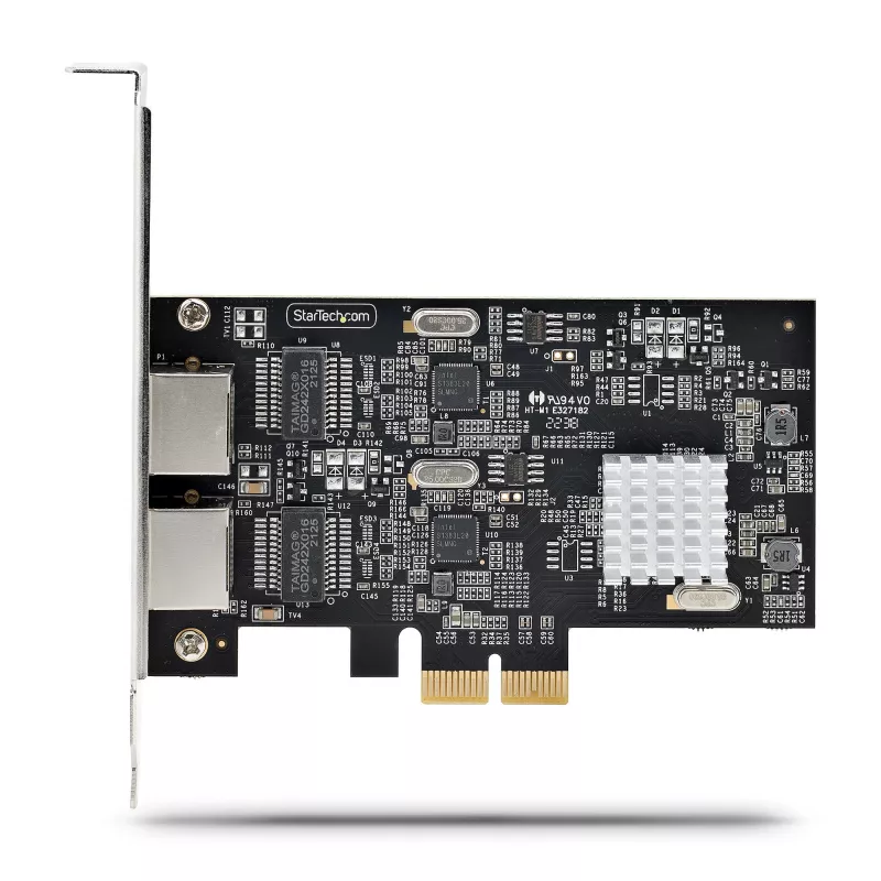 StarTech.com 2-Port 2.5Gbps NBASE-T PCIe Netzwerkkarte, Intel I225-V, Dual-Port Computer Netzwerkkarte, Multi-Gigabit NIC, PCI Express Server LAN Karte, Desktop Ethernet Schnittstelle