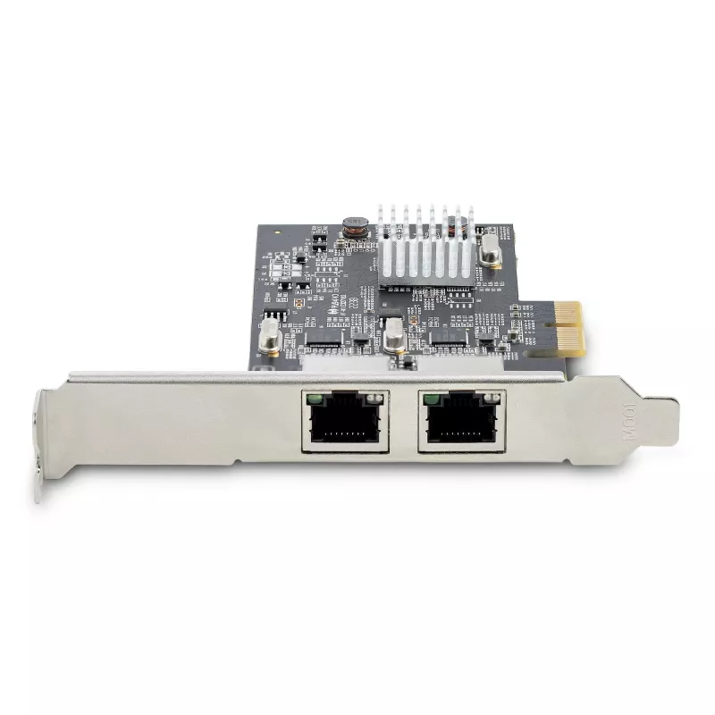 StarTech.com 2-Port 2.5Gbps NBASE-T PCIe Netzwerkkarte, Intel I225-V, Dual-Port Computer Netzwerkkarte, Multi-Gigabit NIC, PCI Express Server LAN Karte, Desktop Ethernet Schnittstelle