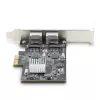StarTech.com 2-Port 2.5Gbps NBASE-T PCIe Netzwerkkarte, Intel I225-V, Dual-Port Computer Netzwerkkarte, Multi-Gigabit NIC, PCI Express Server LAN Karte, Desktop Ethernet Schnittstelle