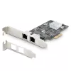 StarTech.com 2-Port 2.5Gbps NBASE-T PCIe Netzwerkkarte, Intel I225-V, Dual-Port Computer Netzwerkkarte, Multi-Gigabit NIC, PCI Express Server LAN Karte, Desktop Ethernet Schnittstelle