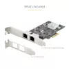StarTech.com 2-Port 2.5Gbps NBASE-T PCIe Netzwerkkarte, Intel I225-V, Dual-Port Computer Netzwerkkarte, Multi-Gigabit NIC, PCI Express Server LAN Karte, Desktop Ethernet Schnittstelle