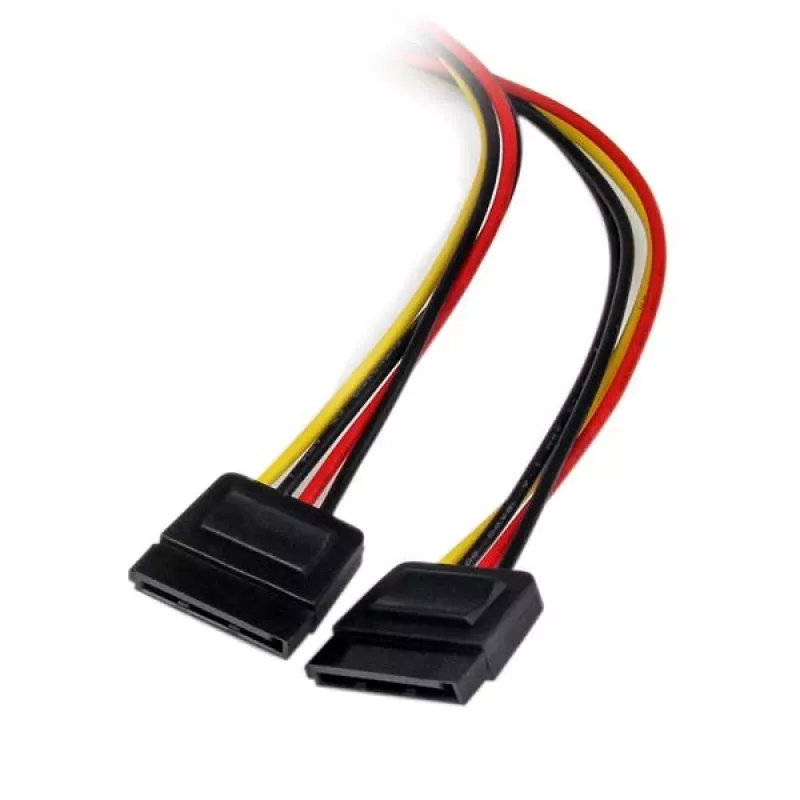 StarTech.com 30,5 cm LP4 auf 2x SATA Strom-Y-Kabel-Adapter, Molex (4-polig), 2 x SATA 15-polig, 0,304 m, Stecker, Gerade, Gerade
