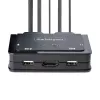 StarTech.com 2-Port Hybrid USB-C HDMI Kabel KVM Switch, 4K 60Hz, Kompakt KVM mit 6ft/1,8m USB-A/HDMI/Audio & 4ft/1,2m USB-C integrierten Host-Kabeln, Bus-gespeist - Fernbedienungstaste/Hotkey-Umschaltung